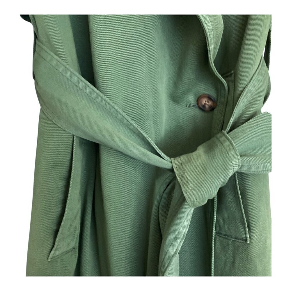FREE PEOPLE x BOYISH Maxwell Trench Coat S Green - Picture 8 of 16